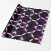 Papier Cadeau Hexagone Violet Lumineux (Déroulé)