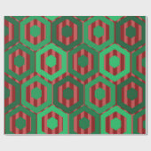 Papier Cadeau Hexagones de Noël (Plat)