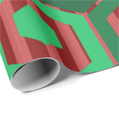 Papier Cadeau Hexagones de Noël (Coin rond)