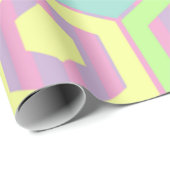 Papier Cadeau Hexagones de Pâques (Coin rond)