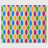 Papier Cadeau Hexagones rétro (Plat)