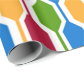 Papier Cadeau Hexagones rétro (Coin rond)