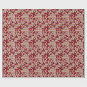 Papier Cadeau Hexagons brodés : Patchwork Bohème Imprimer. (Plat)