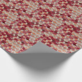 Papier Cadeau Hexagons brodés : Patchwork Bohème Imprimer. (Coin)