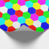 PAPIER CADEAU HEXAGONS COLORÉS (Coin)