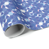 Papier Cadeau Hexagons, triangles : motif abstrait géométrique. (Coin rond)