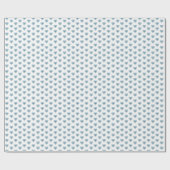 Papier Cadeau Hibiscus & dentelle TURQUOISE (Plat)