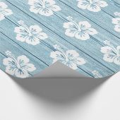 Papier Cadeau Hibiscus Enveloppement papier Plage de bois d'oeuv (Coin)