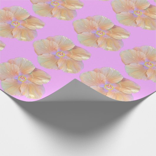 Papier Cadeau Hibiscus fleur tropicale (Coin)