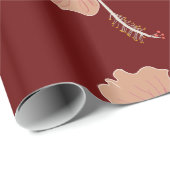 Papier Cadeau Hibiscus Floral Art Spécial (Coin rond)