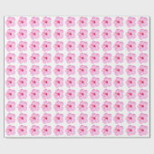 Papier Cadeau Hibiscus rose Fleur tropicale (Plat)