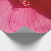 Papier Cadeau Hibiscus rose Photo Papier d'enveloppement de lin (Coin)