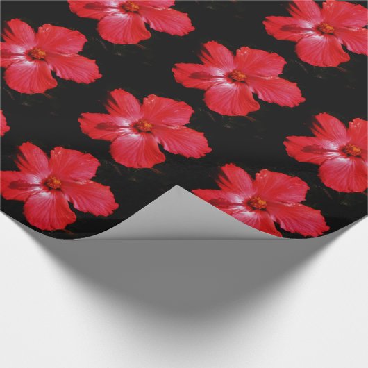 Papier Cadeau Hibiscus rouge (Coin)