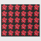 Papier Cadeau Hibiscus rouge (Plat)