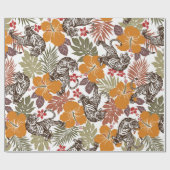 Papier Cadeau Hibiscus tiger motif (Plat)