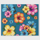 Papier Cadeau Hibiscus tropical (Plat)