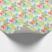 Papier Cadeau Hibiscus tropical Ananas (Coin)