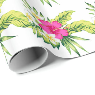 Papier Cadeau Hibiscus tropical Motif sans couture