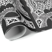 Papier Cadeau Hibou (Coin rond)