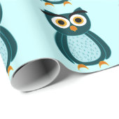 Papier Cadeau Hibou (Coin rond)