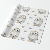 Papier Cadeau Hibou (Déroulé)