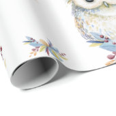 Papier Cadeau Hibou (Coin rond)