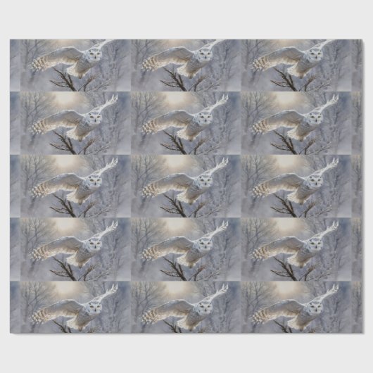 Papier Cadeau Hibou (Plat)