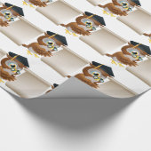 Papier Cadeau Hibou avec le document de rouleau (Coin)