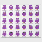 Papier Cadeau Hibou Design Anniversaire présent (Plat)