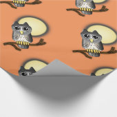 Papier Cadeau Hibou d'Halloween (Coin)