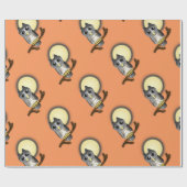 Papier Cadeau Hibou d'Halloween (Plat)
