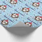 Papier Cadeau hibou d'hiver (Coin)