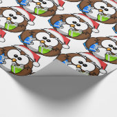 PAPIER CADEAU HIBOU INDIGÈNE (Coin)