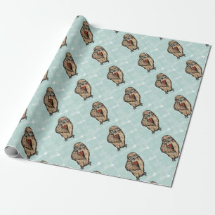 Papier Cadeau Hibou sage