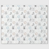 Papier Cadeau Hiboux de nuit (Plat)