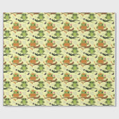 Papier Cadeau Hiboux d'Halloween (Plat)