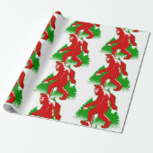 Papier Cadeau hideux de noël bigfoot yeti (Déroulé)