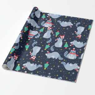 Papier Cadeau hideux raton Noël santa claus xmas