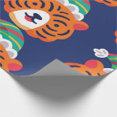 Papier Cadeau hideux tigre de noël santa claus (Coin)