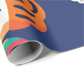 Papier Cadeau hideux tigre de noël santa claus (Coin rond)