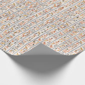 Papier Cadeau hiéroglyphes de l'ancienne égypte motif histo (Coin)