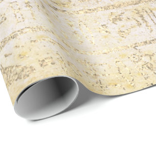 Papier Cadeau Hiéroglyphes égyptiens Gold Foxier Grungy Creamy