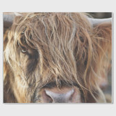 PAPIER CADEAU HIGHLAND CHÂTEAU VACHE FACE (Plat)