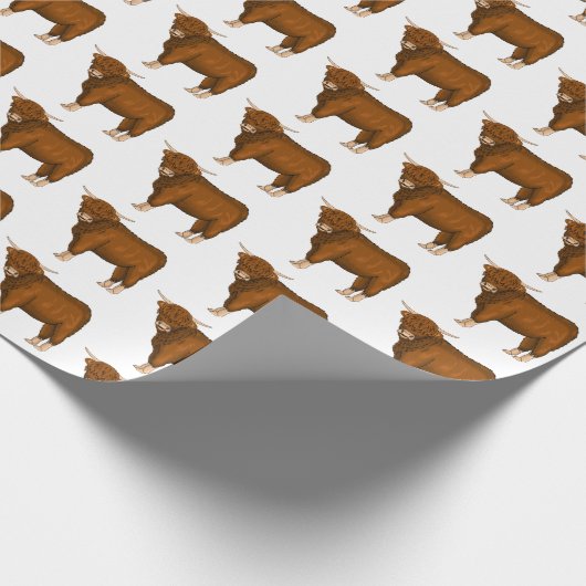 Papier Cadeau Highland cow (Coin)