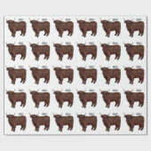 Papier Cadeau Highland cow (Plat)