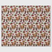 Papier Cadeau Highland Cow Christmas Wrapping Paper (Plat)