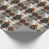 Papier Cadeau Highland Harmony : Bagpipe Highland Cow Band (Coin)