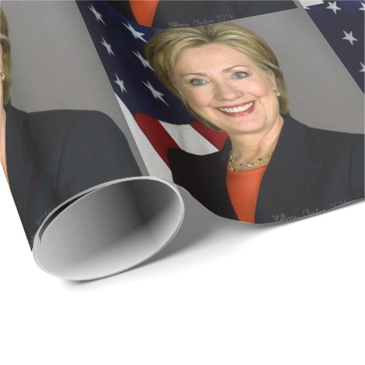 Papier Cadeau Hillary Clinton2 (Coin rond)
