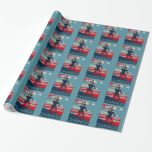 Papier Cadeau Hillary Clinton latest campaign slogan for 2016 (Déroulé)