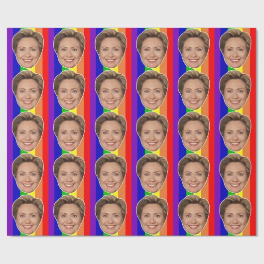 Papier Cadeau Hillary Clinton Rainbow Wrapper Paper (Plat)